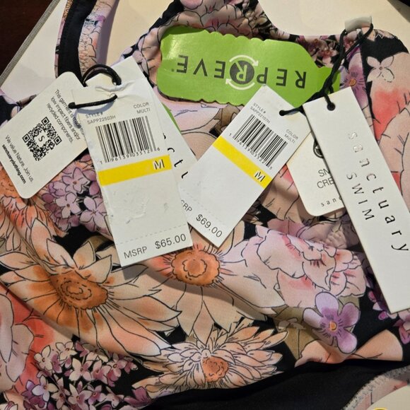 NWT SANCTUARY SWIM PETAL PUSHER One Shoulder Bikini - Picture 8 of 8